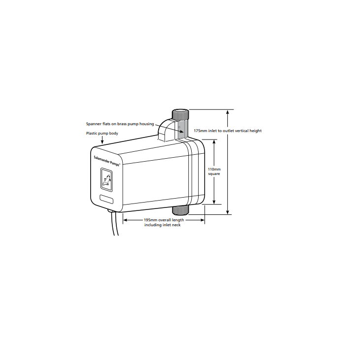 Buy Salamander Home Boost 1.6 Bar Mains Water Pressure Booster Pump 240V Online Pump Supplies UK