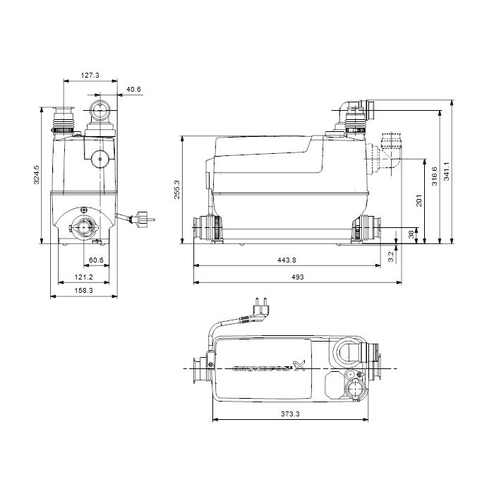 Buy Grundfos Sololift2 C-3 240V - Dishwasher, Washing Machine.