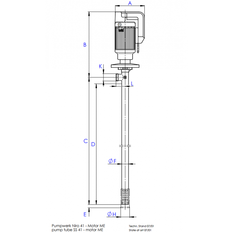 Buy Lutz Drum Pump Set for Hazardous Fluids ME ll 3 110v Motor 1000mm
