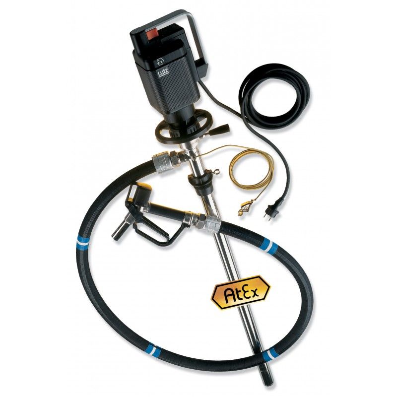 Buy Lutz Drum Pump Set For Hazardous Fluids ME Ll 3 110v Motor 1200mm Immersion Depth Online 
