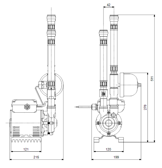 Buy Amazon Universal SSN2.0B (AP053) Brass Single Impeller Heavy Duty