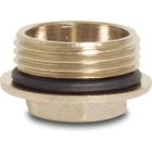 Itap 1" Brass Nickel Plated KIWA 20 Bar Male Thread Multi Fit Plug