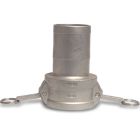 1/2" Female Camlock x 13mm Hose Tail Type C 10 Bar Stainless Steel 316 Camlock Coupler