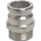 1/2" Male Camlock x Male Thread Type F 10 Bar Stainless Steel 316 Camlock Coupler