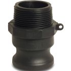 3/4" Male Camlock x Male Thread Type F 7.5 Bar Polypropylene Camlock Coupler