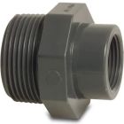 Profec 1/2" x 3/8" PVC-U Male Thread x Female Thread 10 Bar Reducer Nipple