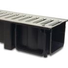 Bosta 130mm x 100mm PP 1 Metre Floor Channel Drain With Galvanised Steel Grating