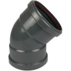 Bosta 125mm PVC-U 45° Short Drainage Bend KOMO/BENOR SN8 With Ring Seal