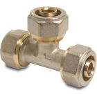 Profec 20mm Brass Nickel Plated DVGW Type Alu-PE-X 90° Compression T-Piece