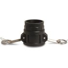 3/4" Female Camlock x Female Thread Type D 7.5 Bar Polypropylene Camlock Coupler