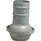 150mm Male Part Italian x 125mm Hose Tail Italian Galvanised Steel Coupler