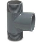 VDL 1 1/4" Male Thread x 40mm Glue Socket x 1 1/4" Male Thread PVC-U 10 Bar 90° T-Piece Adaptor