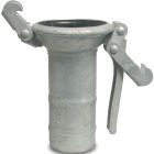150mm Female Part Italian x 125mm Hose Tail Italian Galvanised Steel Coupler Adaptor