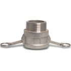 1" Female Camlock x Male Thread Type B 16 Bar Stainless Steel 316 Camlock Coupler