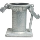 120mm Female Part Italian x 5" Square Flange Type Italian Galvanised Steel Coupler Adaptor