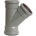 Bosta 200mm PVC-U 45° Drainage T-Piece With SN4 KOMO/BENOR Ring Seal