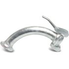 76mm Female Bauer x Male Bauer S11 Galvanised Steel 90° Quick Coupler Bend