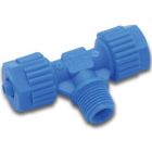 Tefen 6mm x 1/4" x 6mm PA Glass Fibre Reinforced 14 Bar Male Threaded Barbed 90° T-Piece