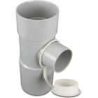 Bosta 80mm PVC-U 90° T-Piece Glue Socket With Leaf Catcher and 50mm Overflow