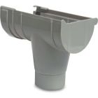 Bosta 125mm x 80mm PVC-U Left Side Gutter End Piece With Ring Seal And In Pipe Insert