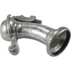 108mm Female Bauer x Male Bauer S12 Galvanised Steel 45° Bend