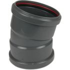 Bosta 110mm PVC-U SN8 15° Drainage Bend KOMO/BENOR With Ring Seal