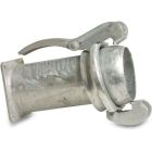 108mm Male Bauer x 4" Square Flange Bauer Galvanised Steel Quick Coupler Adaptor