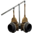 216mm Male Perrot x 200mm Glue Socket x 200mm Glue Socket Steel 3-Way Distributor