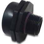 Tavlit 1 1/4" x 1 1/2" PP 10 Bar Male Thread x Female Thread Self Seal Nipple Socket