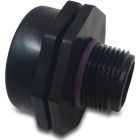 Tavlit 1 1/4" x 3/4" PP 10 Bar Male Thread x Female Thread Self Seal Nipple Socket