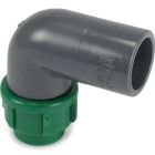 VDL 32mm x 16mm PVC-U/PP 90° Adaptor Elbow 10 Bar Compression Glue Socket