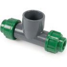 VDL 16mm x 32mm x 16mm PVC-U/PP 90° T-Piece Adaptor 10 Bar Compression Glue Socket