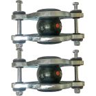 50mm (50NB) Flanged PN16 EPDM Tied Rubber Expansion Joint Set (x2) for Heating Systems