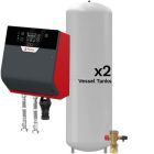 Flamco Flexfiller Direct G4 Pressurisation Set With 2 x 1000 Litre Vessels & Service Valve