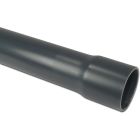 Pressure pipe PVC-U 40 mm x 1,9 mm glue socket x plain 10bar grey 5m