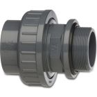 VDL 20mm x 1/2" PVC-U Union Tank Connector 10 Bar Male Thread Glue Socket