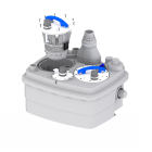 Saniflo Sanicubic 2 Pro Heavy Duty Macerator for Toilet, Basin, Bath, Bidet and Multiple Grey Water Appliances 240V