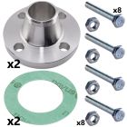 100mm & 125mm Weld Neck Flange Set 100mm End Suction Pump Ranges (2 Sets Inc)