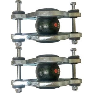 32mm (32NB) Flanged PN16 EPDM Tied Rubber Expansion Joint Set (x2) for Heating Systems