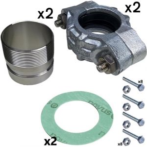 2" BSPF Stainless Steel PJE Coupling Kit For CRN(E) 10/15/20 Pumps (2 sets inc)