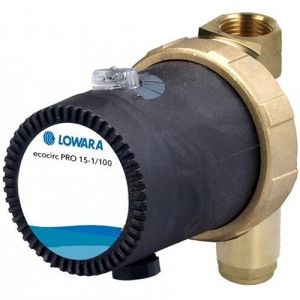Lowara Ecocirc Pro 15-1/65BR 1/2" Bronze Circulator With Temp Control 240v