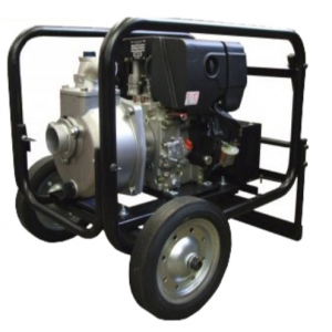 Koshin SE-80XDHR - 3" Inch Diesel Powered Centrifugal Recoil Start Pump with Wheel Kit