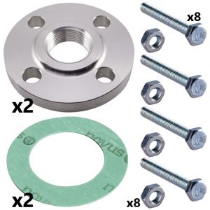 3 Inch Stainless Steel Threaded Flange Set for CRN(E) 45 Pumps (2 sets inc)