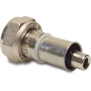Itap Brass Nickel Plated KIWA 20 Bar Multi-Fit Adaptor Socket With Female Threaded Nut