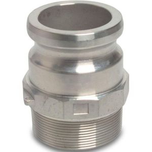 Male Camlock x Male Thread Type F Stainless Steel 316 Camlock Coupler