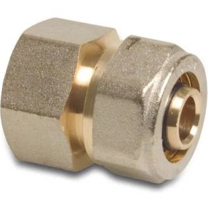 Profec Brass Nickel Plated Type Alu-PE-X Compression Female Threaded Adaptor Socket