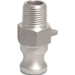 Male Camlock x Male Thread Type F Aluminium Camlock Coupler