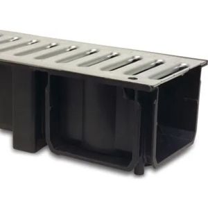 Bosta PP 1 Metre Floor Channel Drain With Galvanised Steel Grating
