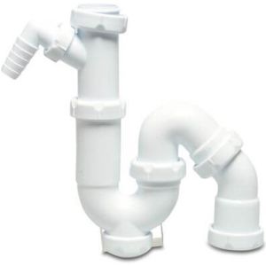 Bosta PP White Universal Siphon With Female Thread & Clamp
