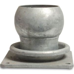 Male Part Italian x Square Flange Type Italian Galvanised Steel Coupler Adaptor